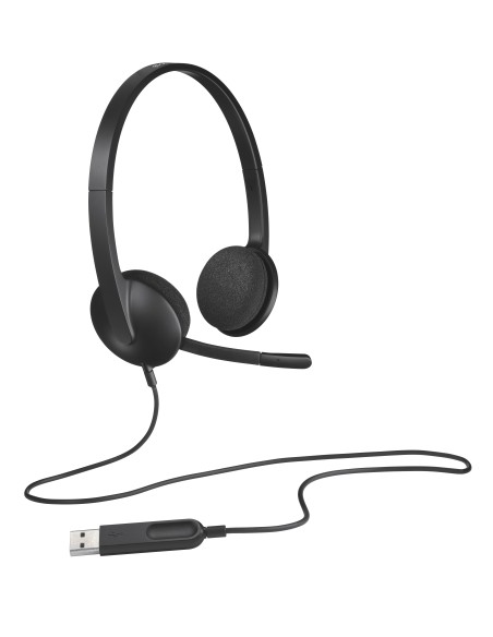 Logitech H340 USB Computer Headset Auricolare Cablato A Padiglione Ufficio USB tipo A Nero