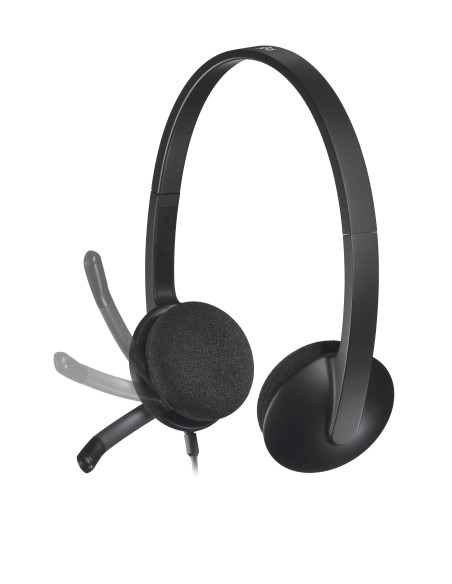 Logitech H340 USB Computer Headset Auricolare Cablato A Padiglione Ufficio USB tipo A Nero