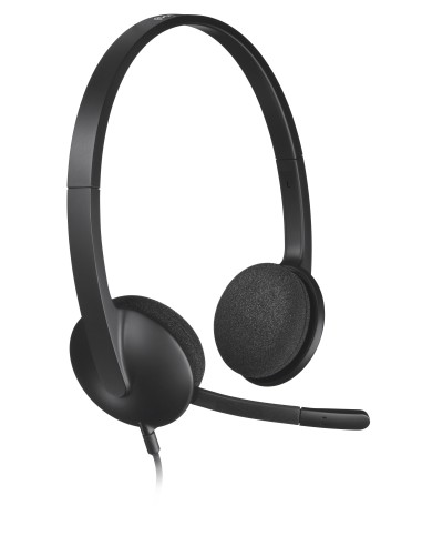 Logitech H340 USB Computer Headset Auricolare Cablato A Padiglione Ufficio USB tipo A Nero