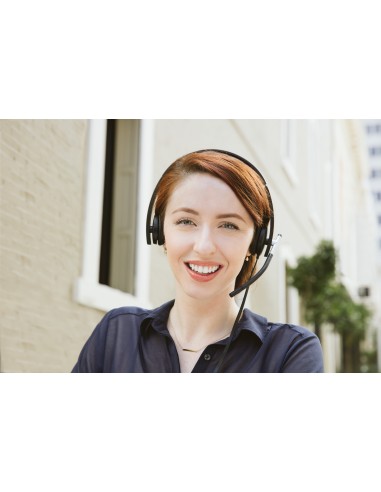 Logitech USB Headset Mono H650e Auricolare Cablato A Padiglione Ufficio Nero, Grigio