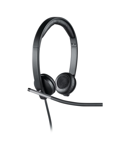Logitech USB Headset Stereo H650e Auricolare Cablato A Padiglione Ufficio Nero, Argento