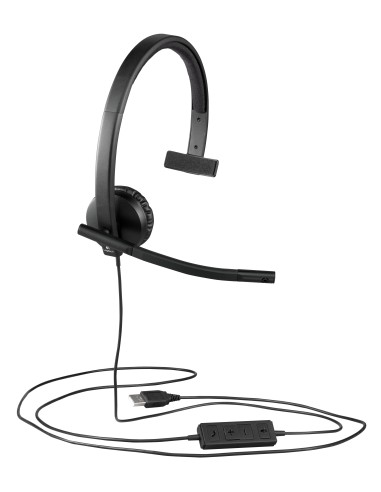Logitech USB Headset H570e Mono Auricolare Cablato A Padiglione Ufficio Nero