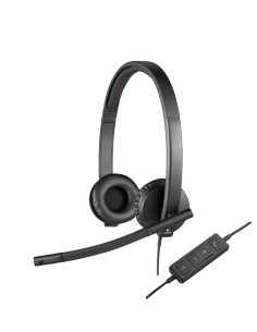 Logitech USB Headset H570e Stereo Auricolare Cablato A Padiglione Ufficio Nero 2