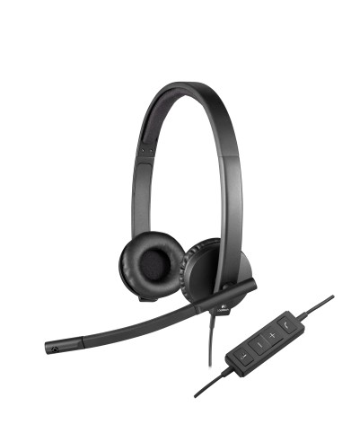 Logitech USB Headset H570e Stereo Auricolare Cablato A Padiglione Ufficio Nero