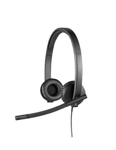 Logitech USB Headset H570e Stereo Auricolare Cablato A Padiglione Ufficio Nero