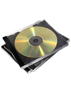 Fellowes 98310 custodia CD DVD Custodia Jewel 2 dischi Nero, Trasparente