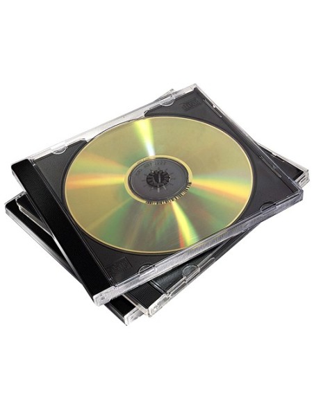 Fellowes 98310 custodia CD DVD Custodia Jewel 2 dischi Nero, Trasparente