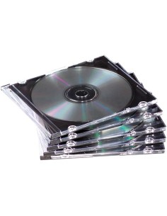 Fellowes 98316 custodia CD DVD Custodia Jewel 1 dischi Nero, Traslucido