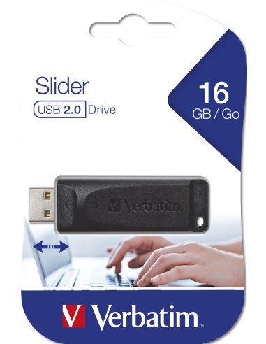 Verbatim Slider - Memoria USB da 16 GB - Nero