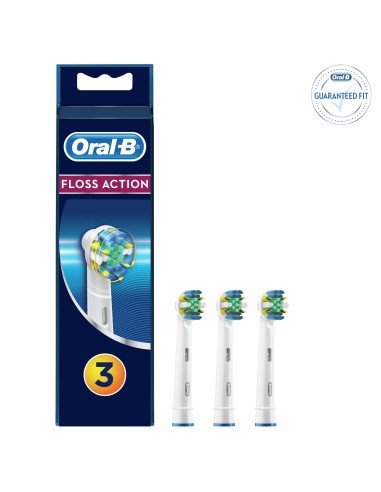 Oral-B FlossAction Testine Di Ricambio , 3 Pezzi