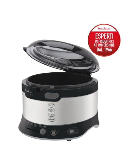 Moulinex Uno L Singolo 1900 W Friggitrice Nero, Argento