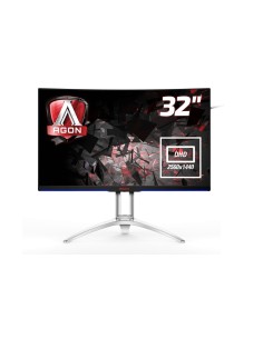 AOC AGON 2 AG322QCX Monitor PC 80 cm (31.5") 2560 x 1440 Pixel Quad HD LED Nero, Argento
