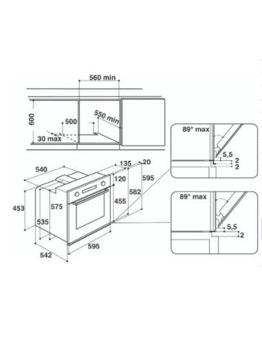 Ignis AKS187 IX forno 56 L A Argento