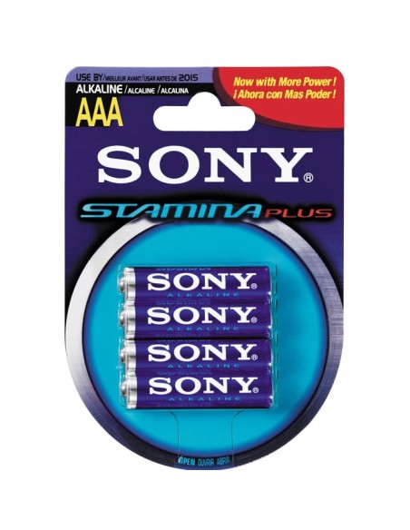 Sony Stamina Plus AAA 4 Pack Batteria monouso Mini Stilo AAA Alcalino