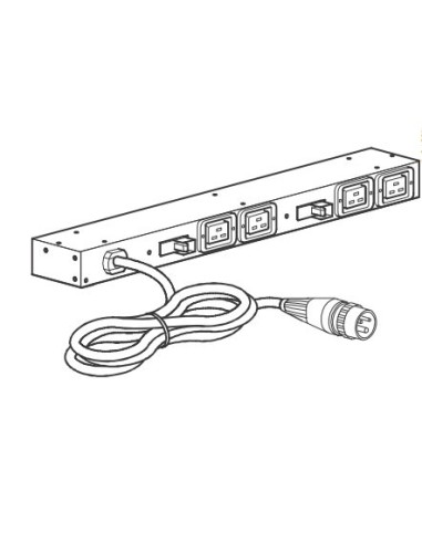 APC AP6032A unità di distribuzione dell'energia (PDU) 4 presa(e) AC 0U 1U Nero