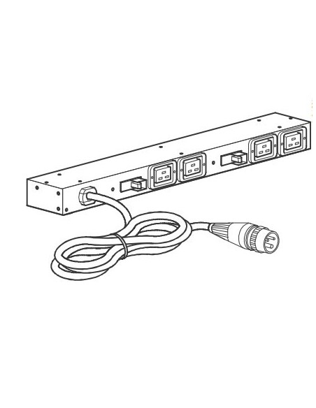 APC AP6032A unità di distribuzione dell'energia (PDU) 4 presa(e) AC 0U 1U Nero