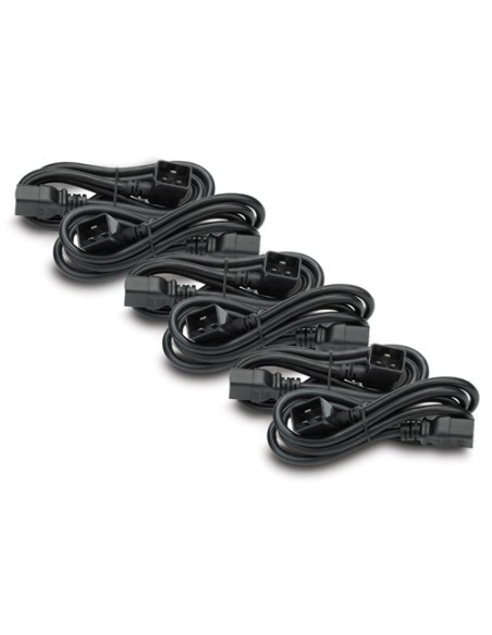 APC Power Cord Kit, 16A, 208 230V, C19 TO C20R, 4FT, 3L + 3R Nero