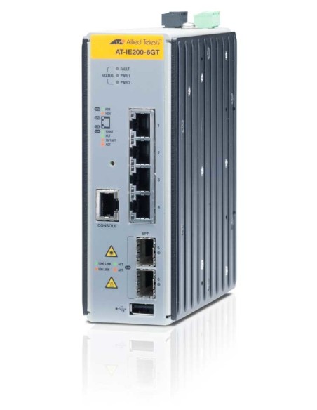 Allied Telesis AT-IE200-6GT Gestito L2 Gigabit Ethernet (10 100 1000) Nero