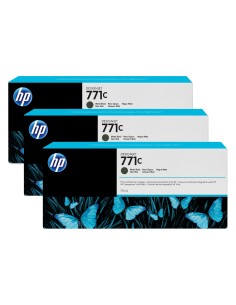 HP Confezione da 3 cartucce di inchiostro nero opaco DesignJet 771C, 775 ml