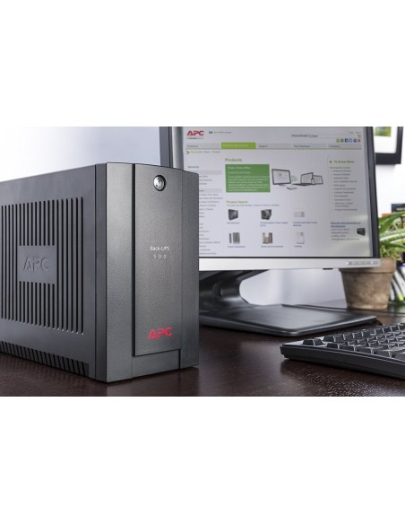 APC Back-UPS A linea interattiva 0,5 kVA 300 W 3 presa(e) AC