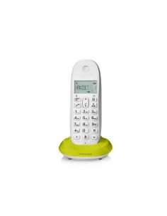 Motorola C1001L Telefono DECT Identificatore di chiamata Verde, Lime, Bianco