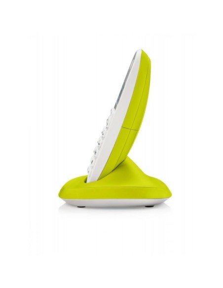 Motorola C1001L Telefono DECT Identificatore di chiamata Verde, Lime, Bianco