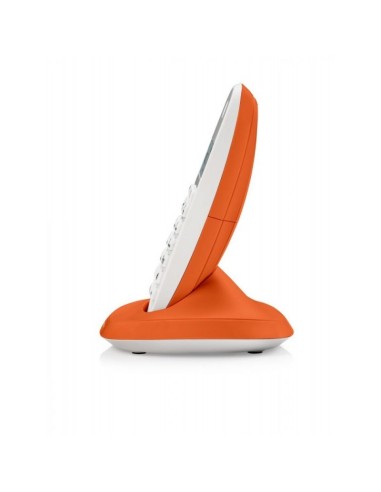 Motorola C1001L Telefono DECT Identificatore di chiamata Arancione, Bianco