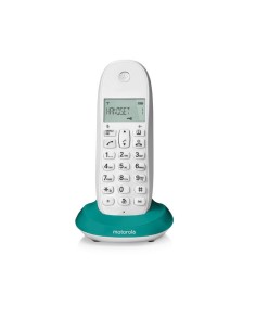 Motorola C1001L Telefono DECT Identificatore di chiamata Turchese, Bianco