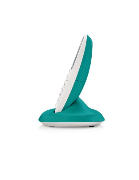 Motorola C1001L Telefono DECT Identificatore di chiamata Turchese, Bianco