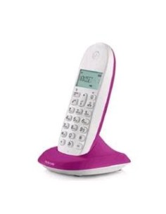 Motorola C1001L Telefono DECT Identificatore di chiamata Viola, Bianco 2