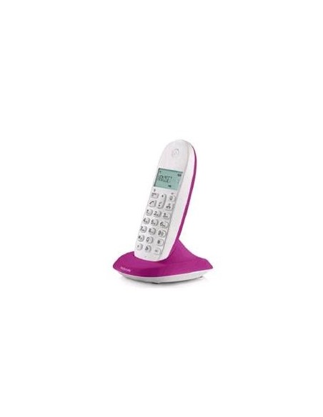 Motorola C1001L Telefono DECT Identificatore di chiamata Viola, Bianco