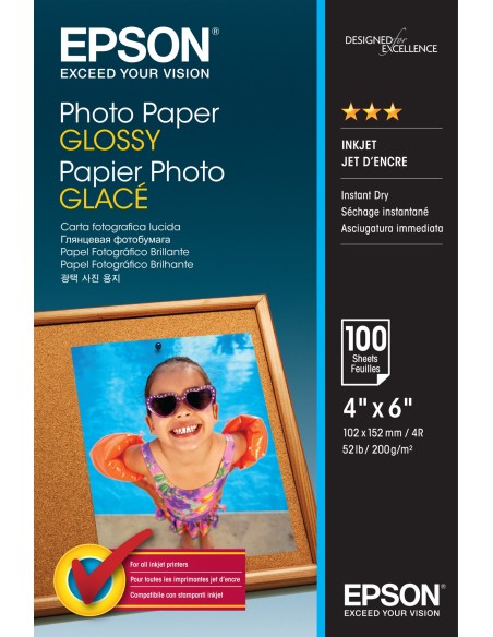 Epson Photo Paper Glossy - 10x15cm - 100 Fogli