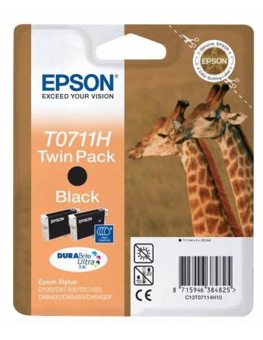 Epson Giraffe Confezione doppia Nero T0711H Inchiostri DURABrite Ultra