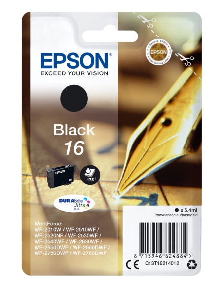 Epson Pen and crossword Cartuccia Penna e cruciverba Nero Inchiostri DURABrite Ultra 16