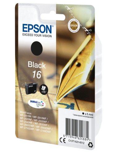 Epson Pen and crossword Cartuccia Penna e cruciverba Nero Inchiostri DURABrite Ultra 16