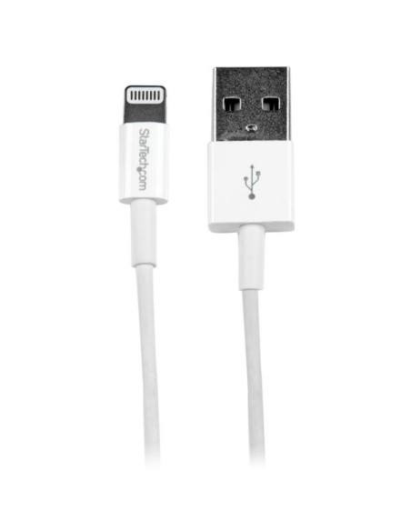 StarTech.com Cavo Connettore Lightning 8-pin Apple a USB di tipo Slim per iPhone   iPod   iPad da 1m - Bianco