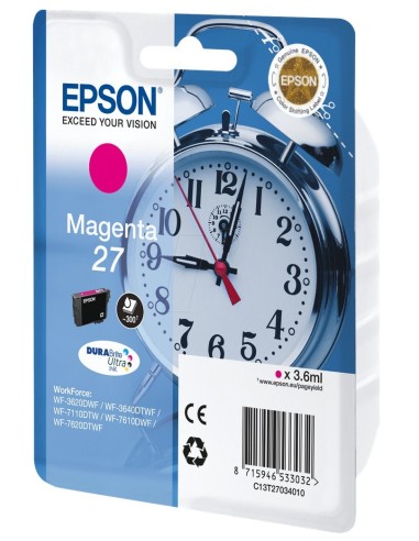 Epson Alarm clock 27 DURABrite Ultra cartuccia d'inchiostro 1 pz Originale Magenta