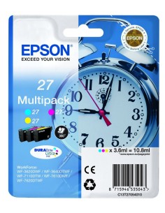 Epson Alarm clock 27 DURABrite Ultra cartuccia d'inchiostro 1 pz Originale Ciano, Magenta, Giallo