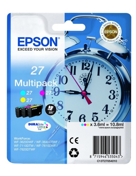 Epson Alarm clock 27 DURABrite Ultra cartuccia d'inchiostro 1 pz Originale Ciano, Magenta, Giallo