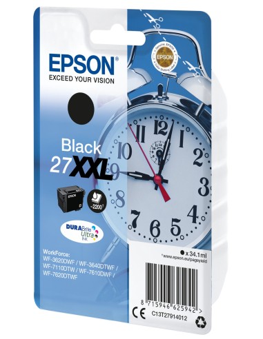 Epson Alarm clock Cartuccia Sveglia Nero Inchiostri DURABrite Ultra 27XXL