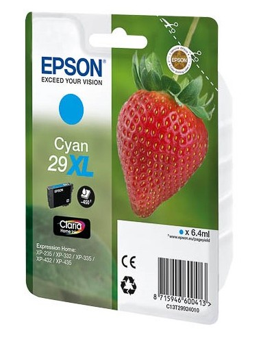 Epson Strawberry 29XL C cartuccia d'inchiostro 1 pz Originale Resa elevata (XL) Ciano