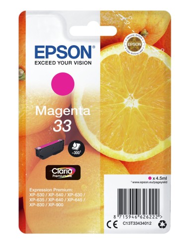 Epson Oranges Cartuccia Magenta T33 Claria Premium