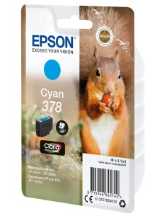 Epson Squirrel Singlepack Cyan 378 Claria Photo HD Ink 2