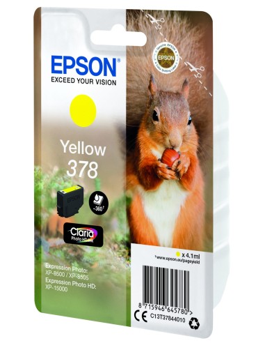 Epson Squirrel Singlepack Yellow 378 Claria Photo HD Ink
