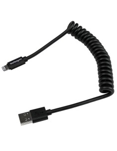 StarTech.com Cavo connettore Lightning a 8 pin Apple nero a USB a spirale da 60 cm per iPhone   iPod   iPad 2