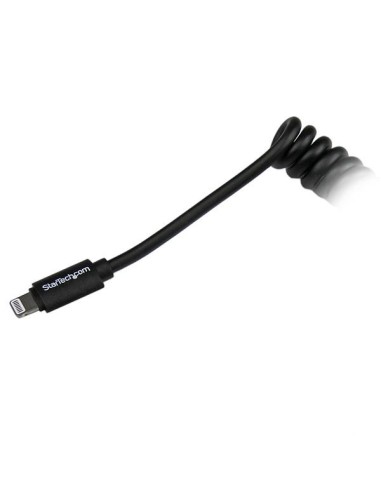 StarTech.com Cavo connettore Lightning a 8 pin Apple nero a USB a spirale da 60 cm per iPhone   iPod   iPad