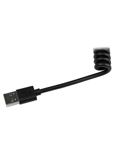 StarTech.com Cavo connettore Lightning a 8 pin Apple nero a USB a spirale da 60 cm per iPhone   iPod   iPad