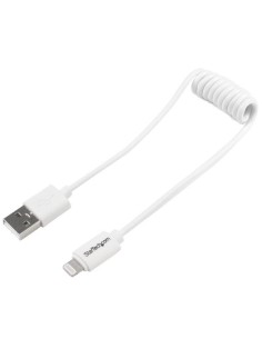 StarTech.com Cavo da Lightning a USB a spirale da 0,3 m - Cavo di ricarica Lightning per iPhone   iPad   iPod - Certificato 2