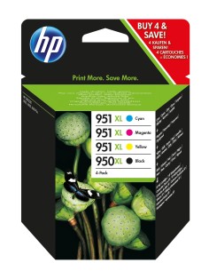 HP 950XL High Yield Black 951XL High Yield Cyan Magenta Yellow 4-pack Original Ink Cartridges cartuccia d'inchiostro 4 pz