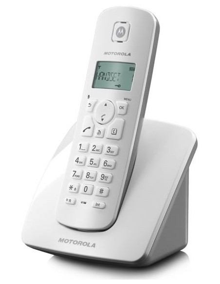 Motorola C401E Telefono DECT Identificatore di chiamata Grigio, Bianco